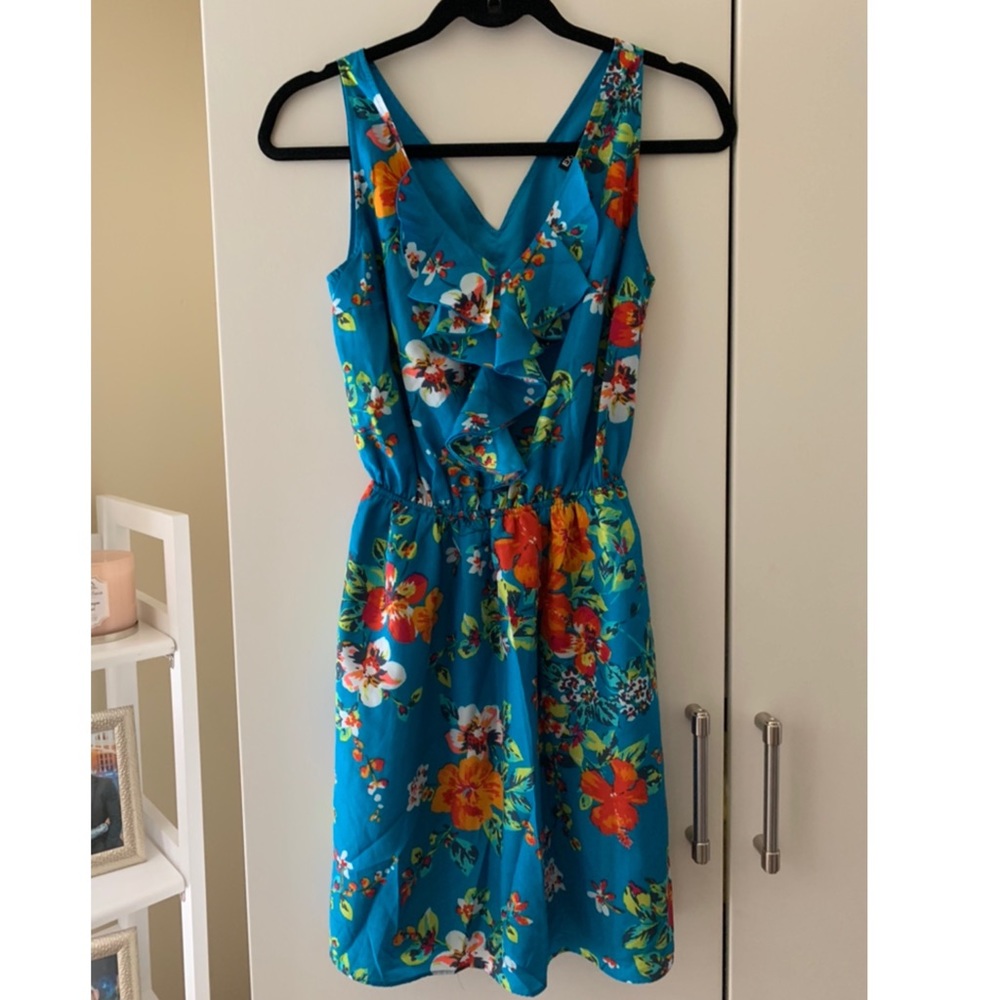 Express tropical floral dress